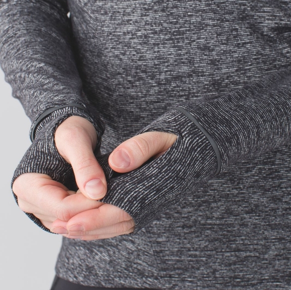 Lululemon Kanto Catch Me 1/2 ZipWee Stripe Black Heathered Black - Picture 4 of 12